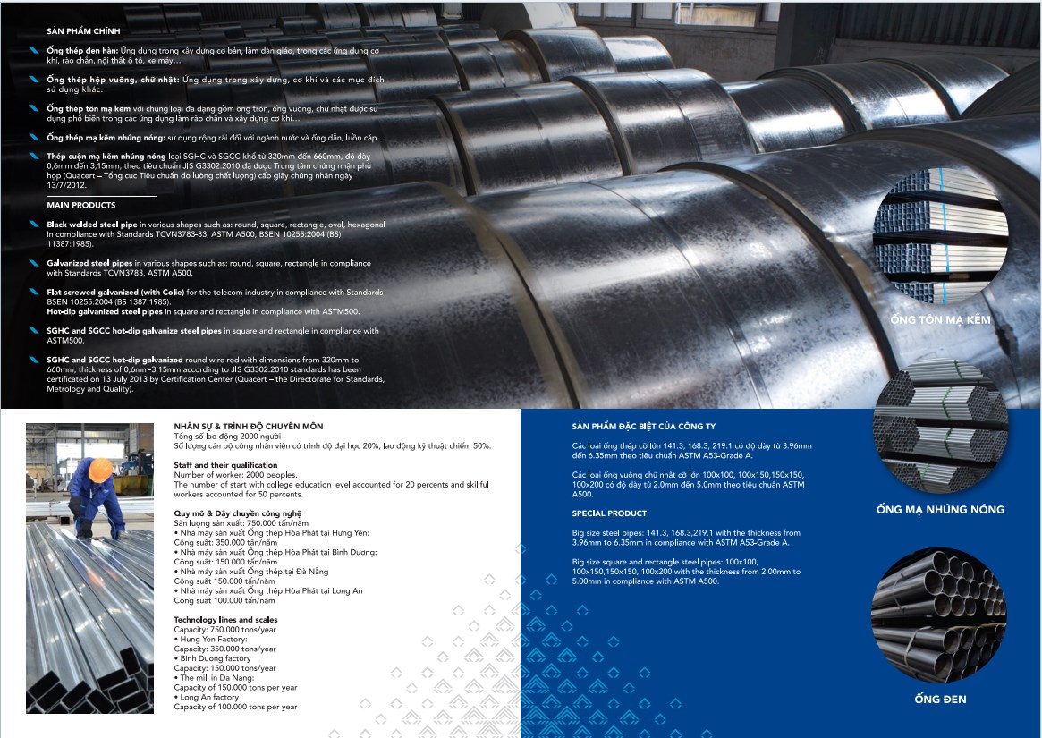 Catalogue Ống Thép Hòa Phát 2025 – Thông Số Kỹ Thuật, Quy Cách Chi Tiết Tại Thép Chang Kim 2 catalogue ống thép hoà phát 1
